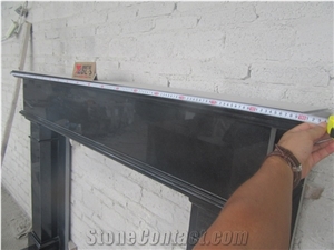 Big Discount Nero Assoluto Granite Indian Black Granite Fireplace Mantel