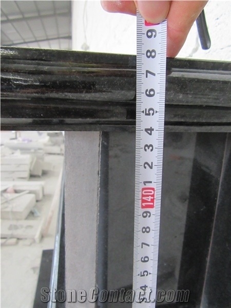 Big Discount Nero Assoluto Granite Indian Black Granite Fireplace Mantel