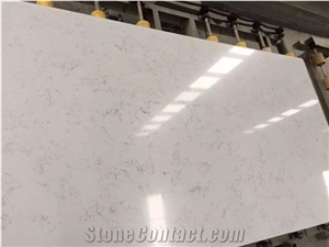Carrara White Marble Looking Quartz Slab