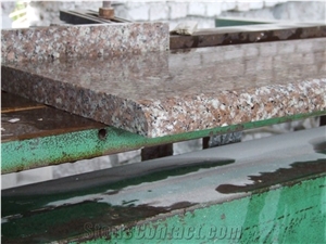 Cheap Red Granite Peach Red G687 Polished Stone Steps Risers Granite Stairs, Polished Peach Blossom Red Gutian G687 Treads, G3567 Grantie Staircase