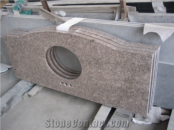 China Granite G611 Pink Color Polished Kitchen Countertop