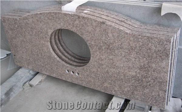 China Granite G611 Pink Color Polished Kitchen Countertop