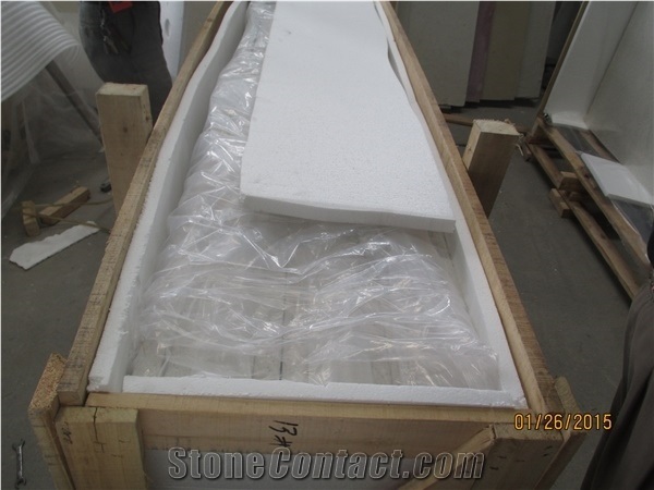 China Quartz Kithchen Countertop/ Island Top with White Color