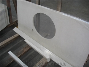 China Quartz Kithchen Countertop/ Island Top with White Color
