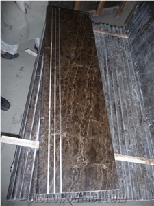 Coffee Brown Marble Polished Stair Steps, China Brown Marble Treads and Risers, Cheap Marble Steps