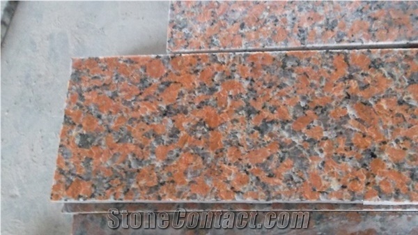 G562 Maple Red Granite Stairs
