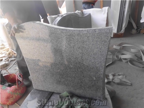 G603 Light Grey Granite Tombstone, Light Grey Granite Monument,G603 Tombstone,Western Style Monuments,Upright Monuments