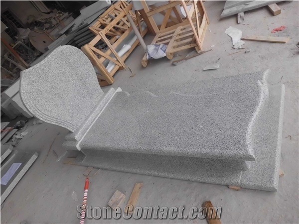 G603 Light Grey Granite Tombstone, Light Grey Granite Monument,G603 Tombstone,Western Style Monuments,Upright Monuments