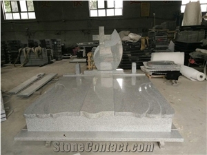 G603 Tombstone&Monument,Light Grey Granite Tombstone,Granite Monument,Western Style Monuments,Bacuo White,Balma Grey,Padang Light,China Grey,China Sardinia,Crystal Grey,White Sesame Granite