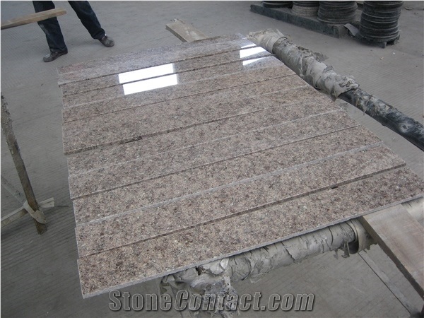G611 Pink Granite Polished Stair, G611 Pink Granite Polished Step