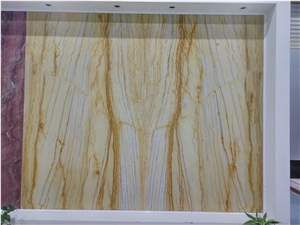 Golden Macaubas, Giallo Macaubas Quartzite Big Slab/ Golden Macaubas for Project Cut-To-Size & Countertops & Wall Tiles & Flooring Tiles