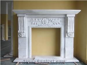 Greece Volakas White Marble Fireplace Decorating, Supply Various Of Style Sculptured Fireplace Mantel, Cover, Surround, Remodelings, Natural Building Stone Decoration in Room