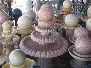 Small Stone Roating Ball Fountains,Mini Size Outdoor Ball Fountain,Water Fountain Rolling Ball Decoration