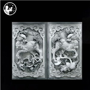 Handcraft Relief Granite Design,Hand Carved Flower Natural Stone Pattern for Wall Decoration,Modern Statue Design,Engraved G654 Granite Reliefs&Relieve/ Granite Wall Reliefs