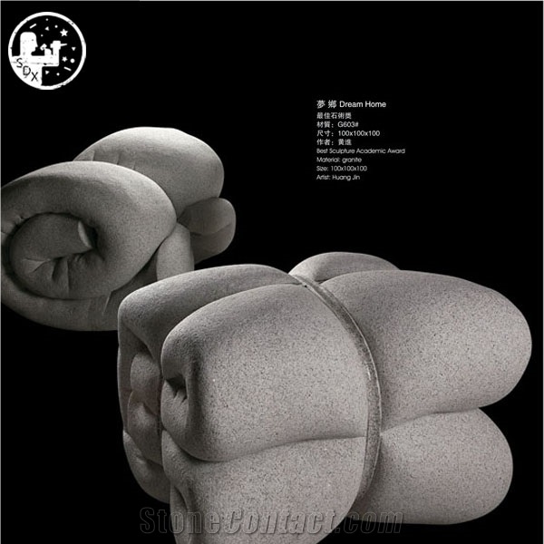 Packing Quilt Sculpture Camera Statue, Garden Art European Style Decoration Stone,Customisation,G603 G612,Abstract