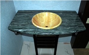 Cloud Green Sinks Marble Bath Tops
