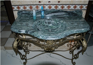 Cloud Green Sinks Marble Bath Tops