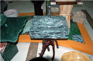 Cloud Green Sinks Marble Bath Tops