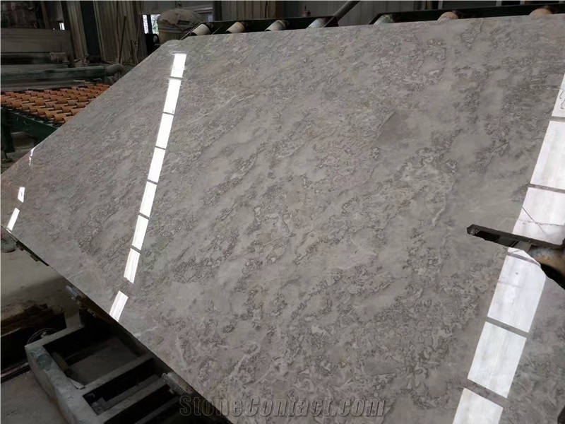 New Grey Marble, Gaudi Grey Marble,Slabs and Tiles, Good for Exterior and Interior Decoration, Wall, Floor and Pool Covering, Skirting, Countertops, Patterns, Polished, High Quality