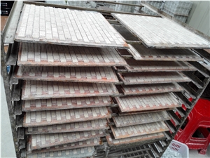 Beige Travertine Subway Mosaic Tile , Travertine Machine Cut Mosaic Tile