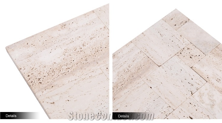 Brick Travertine Mosaic Custom Design Exterior Wall Tile,Mix Shaped Beige White Stone Mosaic New Design , Light Beige Travertine Machine Cut Mosaic Tile