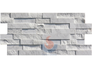Carrara Marble ,White Marble, Italy Carrara Marble Split and Polished Face Z Culture Stone,Ledge Stone ,Wall Cladding Panel,Stacked Stone Veneer( Corner Stone ,Brick Stacked Stone),Exposed Wall Stone