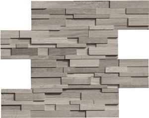 China White Oak,White Wooden Vein ,China Wood Grain Marble Honed Culture Stone,Ledge Stone ,Wall Cladding Panel,Stacked Stone Veneer(Corner Stone ,Brick Stacked Stone),Exposed Wall Stone