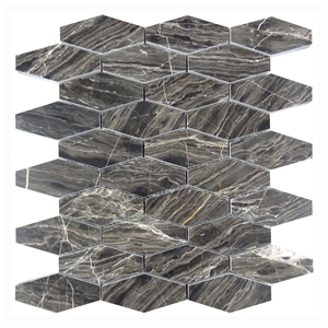 New Serpegegiante Gray Hexagon Marble Tile Of China