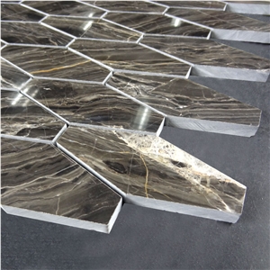 New Serpegegiante Gray Hexagon Marble Tile Of China