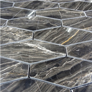 New Serpegegiante Gray Hexagon Marble Tile Of China