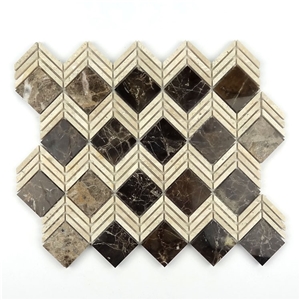 Spain Dark Emperador Mosaic Polished Marble Tile for Splashback,Emperador Dark Mosaic,Chinese Dark Emperador,Emperador Dark Mosaic,Dark Marble Mosaic,Chinese Marron