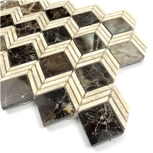 Spain Dark Emperador Mosaic Polished Marble Tile for Splashback,Emperador Dark Mosaic,Chinese Dark Emperador,Emperador Dark Mosaic,Dark Marble Mosaic,Chinese Marron