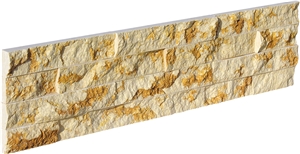 Sunny Beige ,Beige Marble,Gold Marble Splitted Culture Stone,Ledge Stone ,Wall Cladding Panel,Stacked Stone Veneer( Corner Stone ,Brick Stacked Stone),Exposed Wall Stone