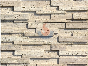 Travertine,Italy Roma Travertine Machine Cutting Face Ledge Stone Panel, Culture Stone,Stone Veneer, Wall Cladding, Stone Wall Decor, Exposed Wall Stone