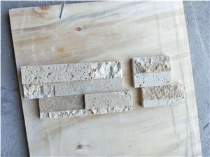 Travertine Split and Acid Washing Face Culture Stone,Ledge Stone ,Wall Cladding Panel,Stacked Stone Veneer( Corner Stone ,Brick Stacked Stone),Exposed Wall Stone