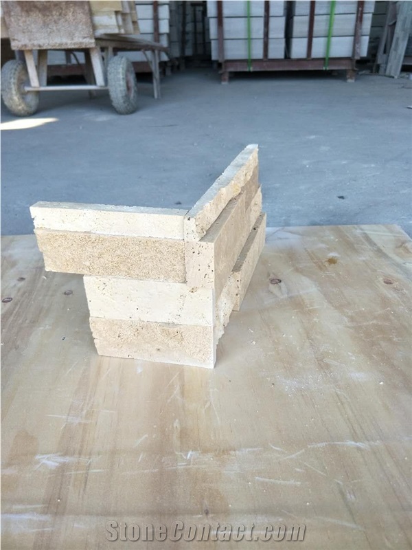 Travertine Split and Acid Washing Face Culture Stone,Ledge Stone ,Wall Cladding Panel,Stacked Stone Veneer( Corner Stone ,Brick Stacked Stone),Exposed Wall Stone