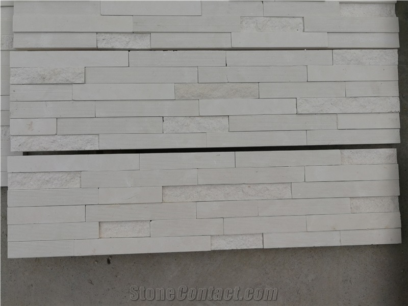 White Limestone ,Limra/Lymra White Limestone Splitted and Grooved Culture Stone,Ledge Stone ,Wall Cladding Panel,Stacked Stone Veneer( Corner Stone ,Brick Stacked Stone),Exposed Wall Stone