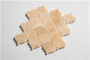 Yellow Onyx Honey Onyx Mosaic Tile,Arabesque Mosaic Tiles,Chinese Honey Onyx Mosaic Tile