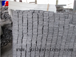 G684 China Black Basalt Black Galaxy Black Pearl Fuding Black Cleft Natural Split Cube Paver