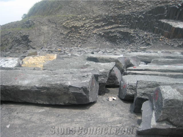 Block Stock G684 Fuding Black,Basalt Black Garden Rocks Decoration,China Black Lava Stone Good Quality,China Nero Basalto