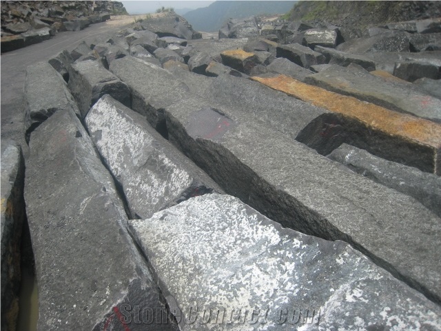 Block Stock G684 Fuding Black,Basalt Black Garden Rocks Decoration,China Black Lava Stone Good Quality,China Nero Basalto