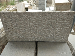 G681 Chiseled Cube Stone Paver, Shrimp Red Granite Cube Stone & Pavers Garden Stepping Paving Stones,China Rosa Pesco Granite Cobble Stone Walkway Pavers