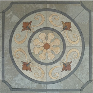 Water Knife Decorative Design Figure Parquet Slate Flooring Medallion Tiles