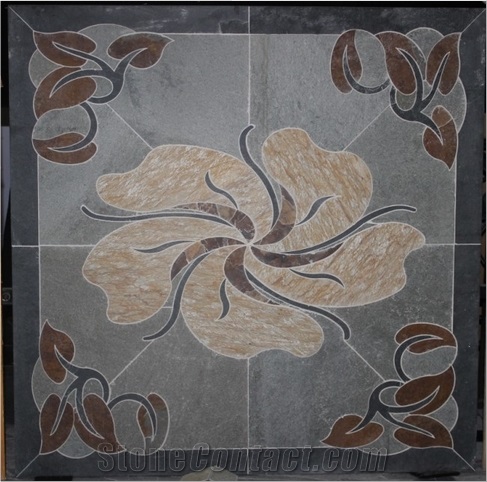 Water Knife Decorative Design Figure Parquet Slate Flooring Medallion Tiles