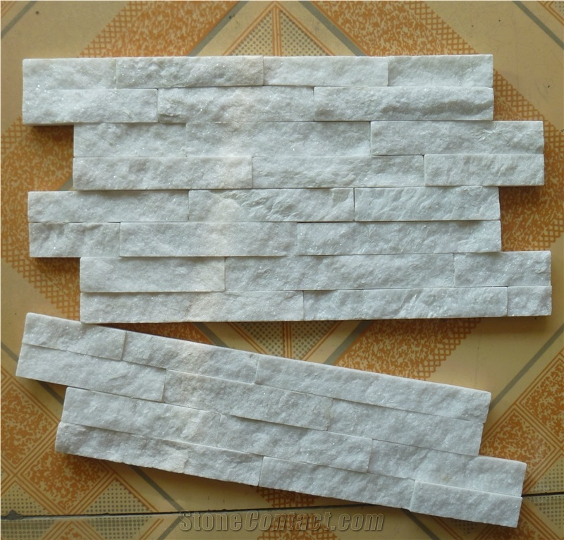 White Color Quartzite Wall Covering