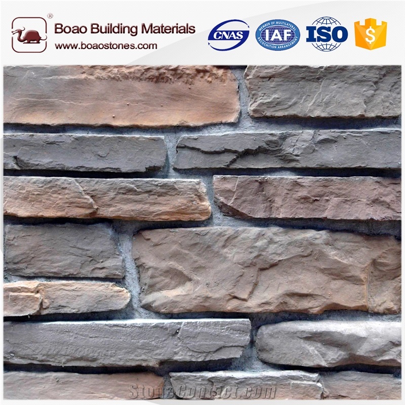 Artificial Concrete Cement Stone Rock Face Wall Panel for Sale