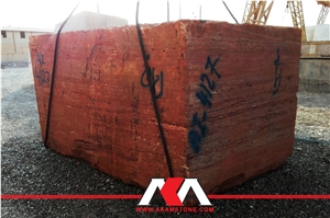 Soraya Red Travertine Blocks