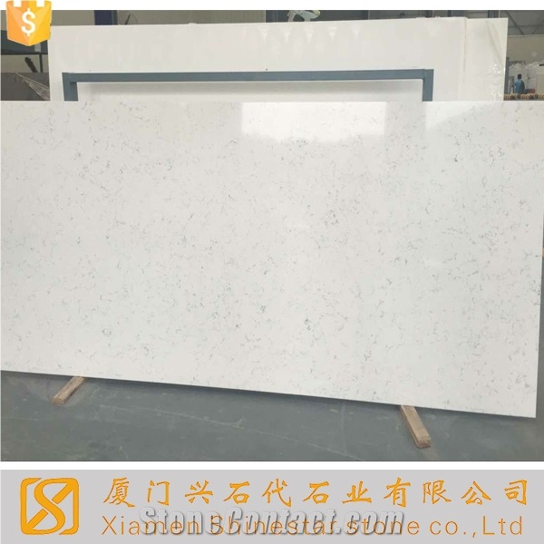 White Artificial Quartz Countertop, Vanity Top
