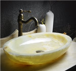 Beige Onyx Oval Basins,Onyx Stone Wash Bowls.Stone Oval Bathroom Sinks，Onyx Stone Basin