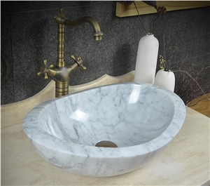 Bianco Carrara White Marble Oval Basin,Natural Stone Basin, Kitchen Sinks, Bathroom Sinks, Wash Bowls,China Hand Made Bathroom Washing Basin,Counter Top and Vanity Top Sink, Own Factory with Ce Bianco Carrara White Marble Oval Basin,Natural Stone Basin, Kitchen Sinks, Bathroom Sinks, Wash Bowls,China Hand Made Bathroom Washing Basin,Counter Top and Vanity Top Sink, Own Factory with Ce